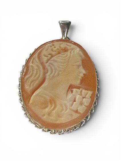 Pendant Mandile 1922 Woman Cammei  in Silver Conchiglia 2MCICM236.9 - 2MCICM236.9